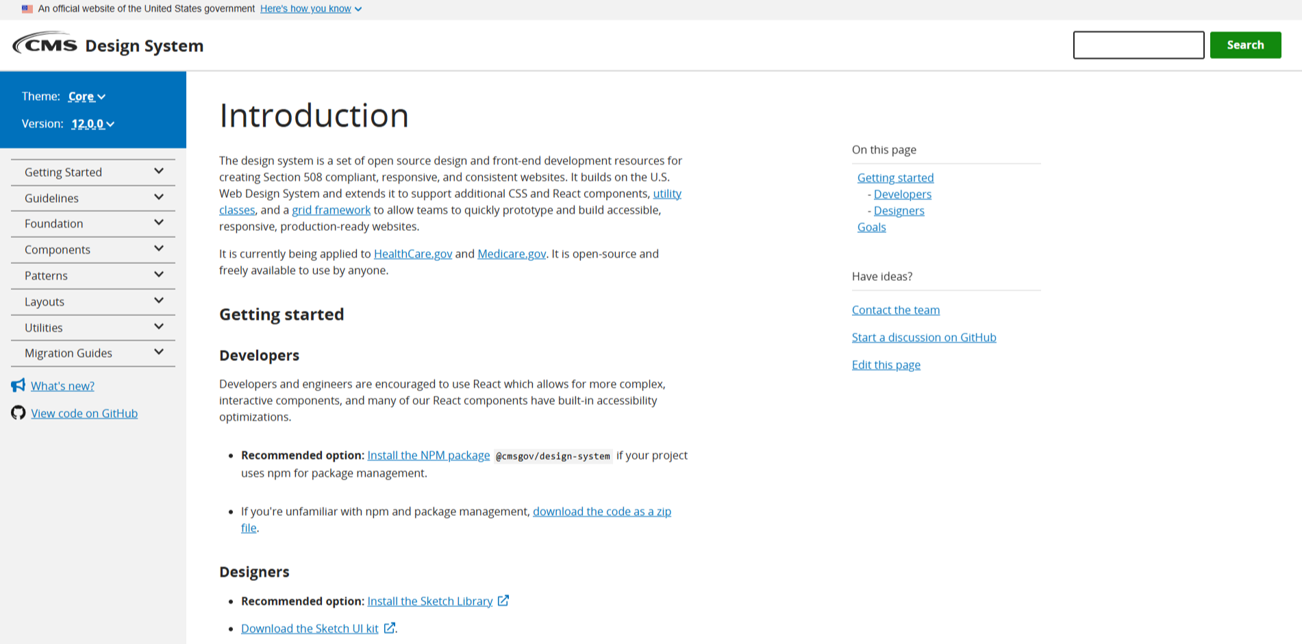CMS.gov Design System