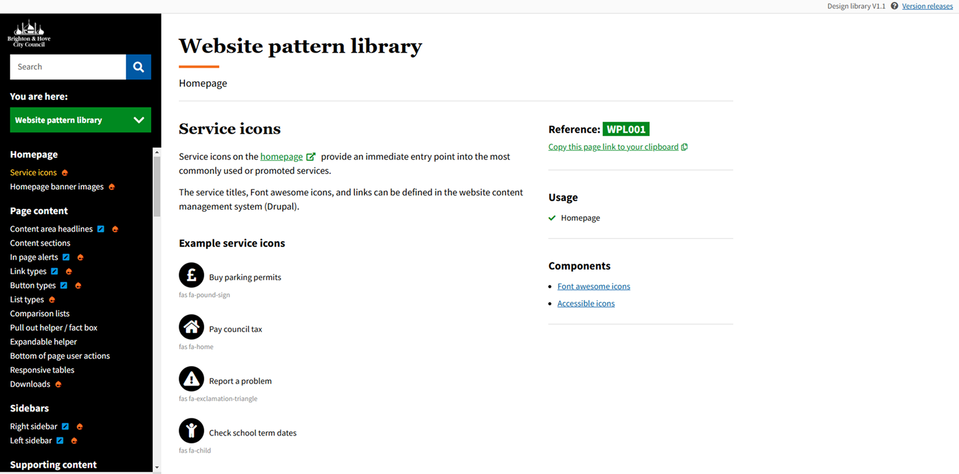 Brighton & Hove City Council Pattern Library