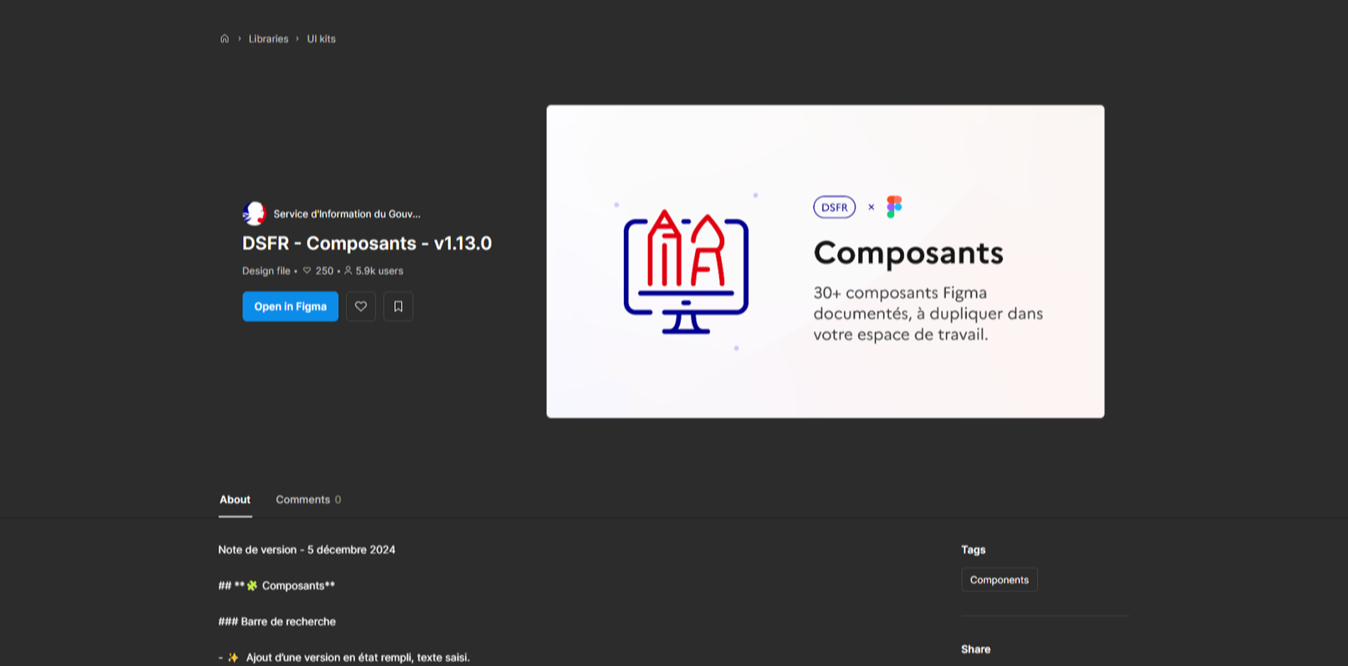 DSFR – Composants