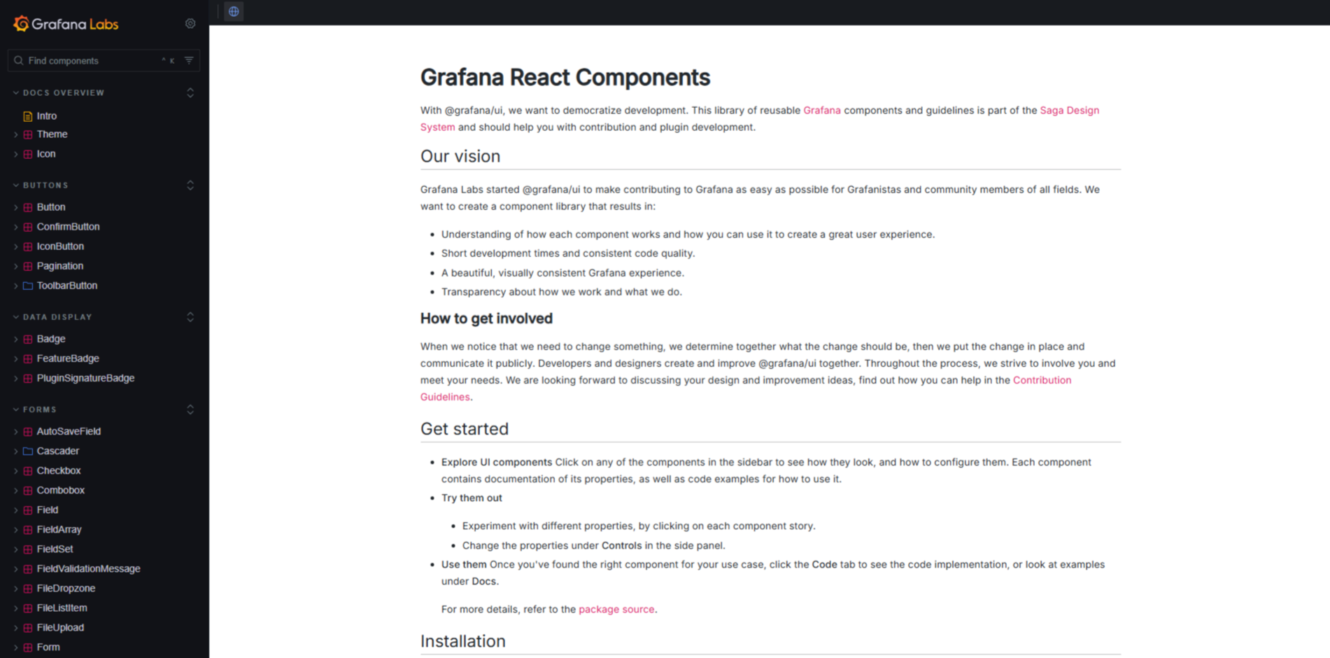 Grafana UI