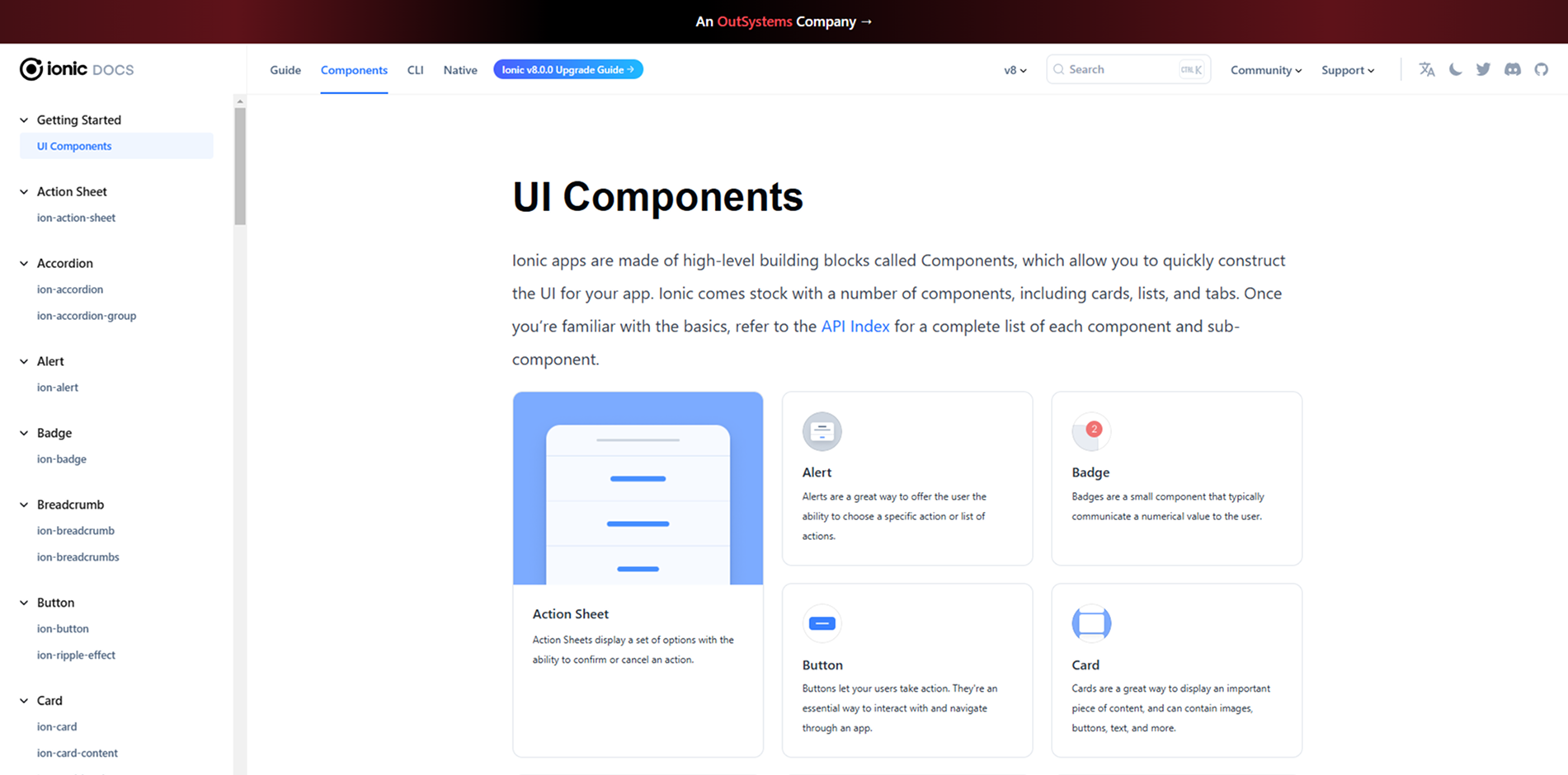 Ionic Framework Components