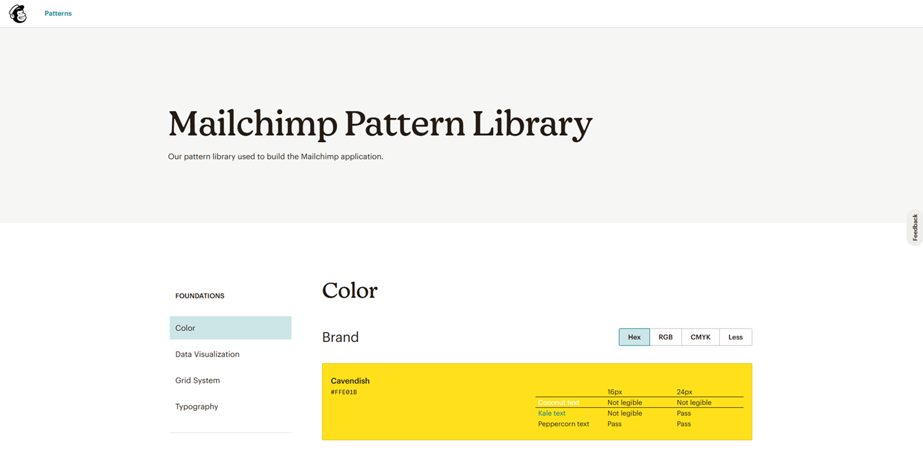 Mailchimp Pattern Library