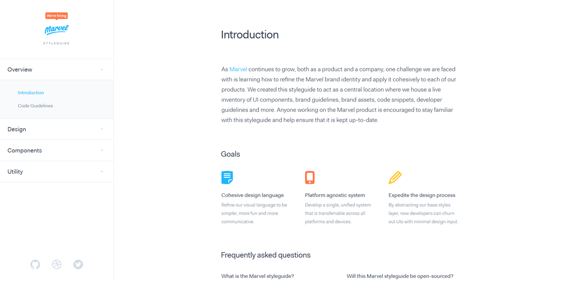 Marvel Styleguide