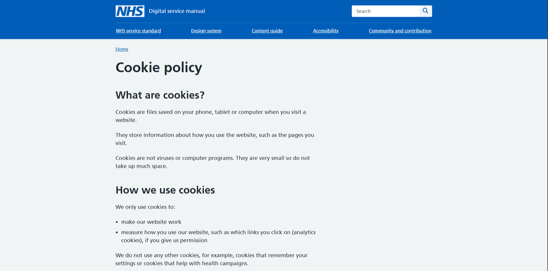 NHS Digital Service Manual