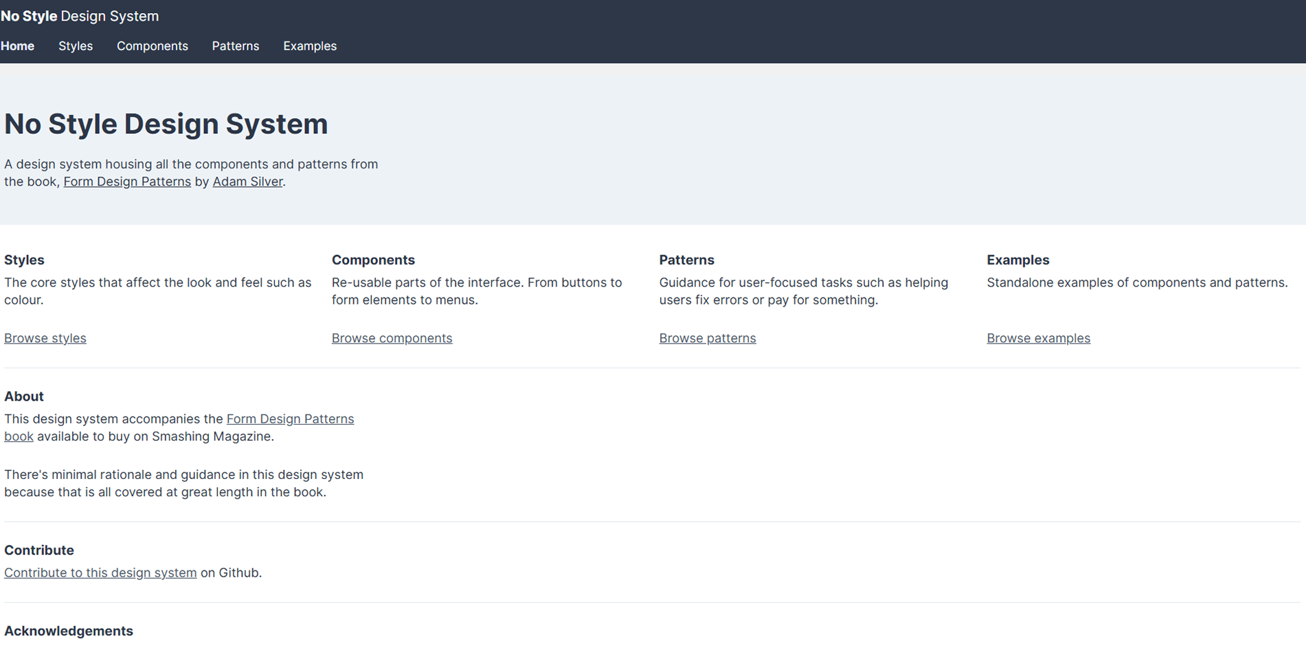 NoStyle Design System