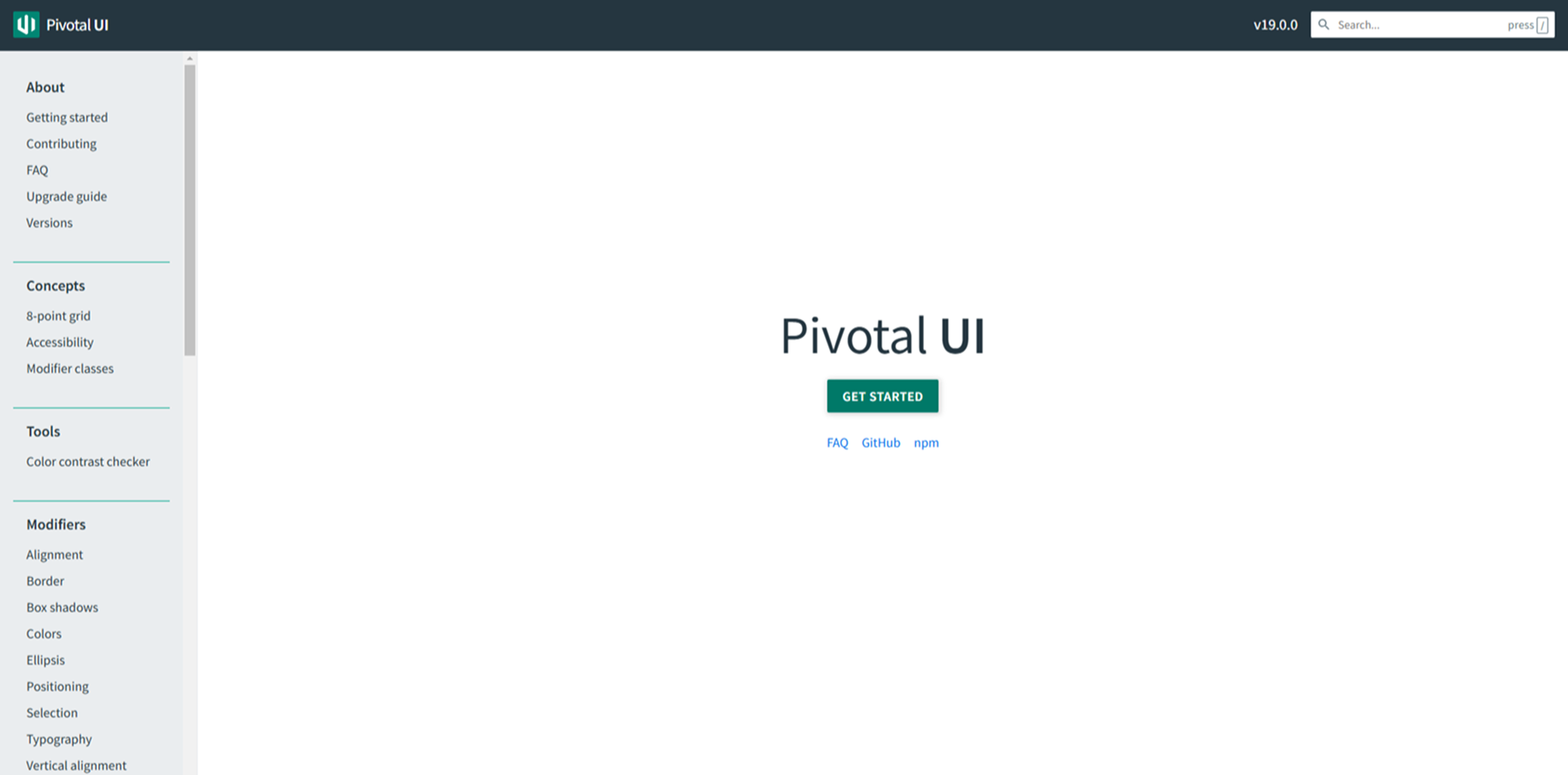 Pivotal Styleguide