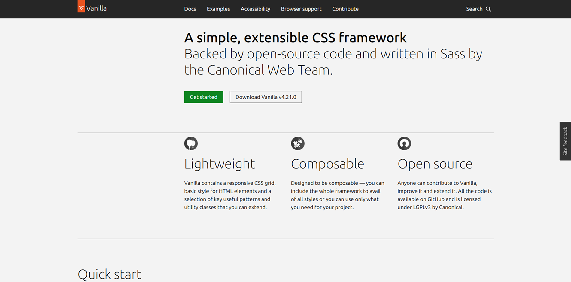 Vanilla Framework